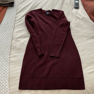 Never Worn Gap Bordeaux Sweater Dress with Shoulder Details